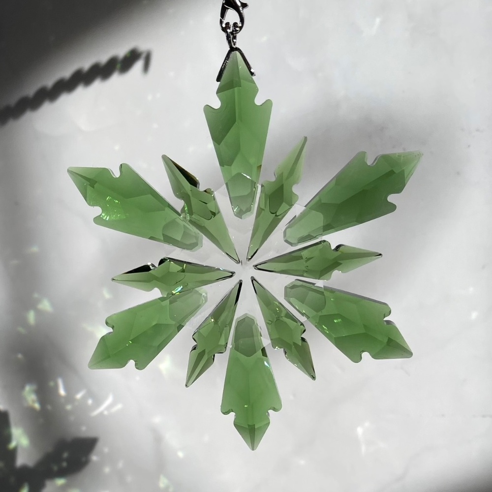 Crystal Snowflake Sun Catcher Christmas Tree Decor Czech Bohemia Crystal Gift